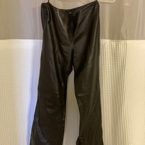 Ann Taylor Size 2 Chocolate Brown Leather Pants